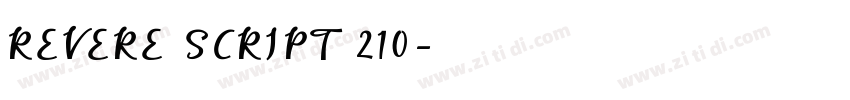 REVERE SCRIPT 210字体转换